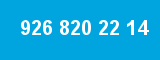 926 820 22 14 926 820 22 14
